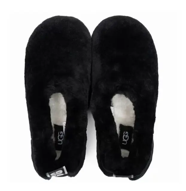 UGG Hailey Fluff Slippers Чёрный — фото 3